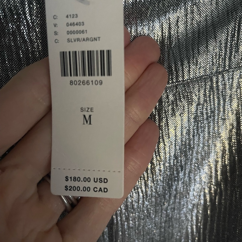 Brand new, never worn silver anthropology pants. Chic